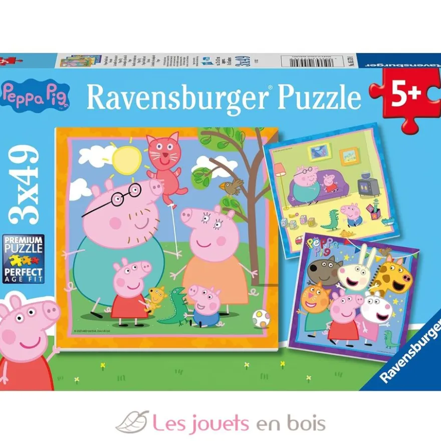 Puzzle Peppa Pig 3x49 pcs - Ravensburger