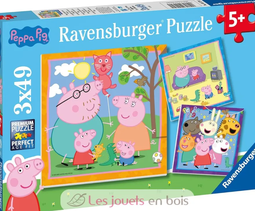 Puzzle Peppa Pig 3x49 pcs - Ravensburger