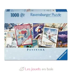 Puzzle 1000 pièces - Affiches de ski vintage - Ravensburger