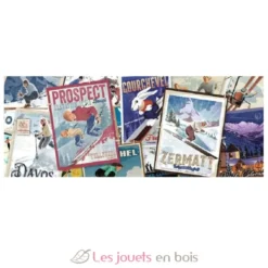 Puzzle 1000 pièces - Affiches de ski vintage - Ravensburger