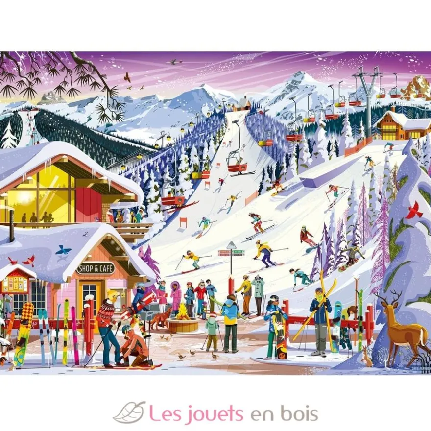 Puzzle 1000 pièces - Au rythme des pistes - Ravensburger