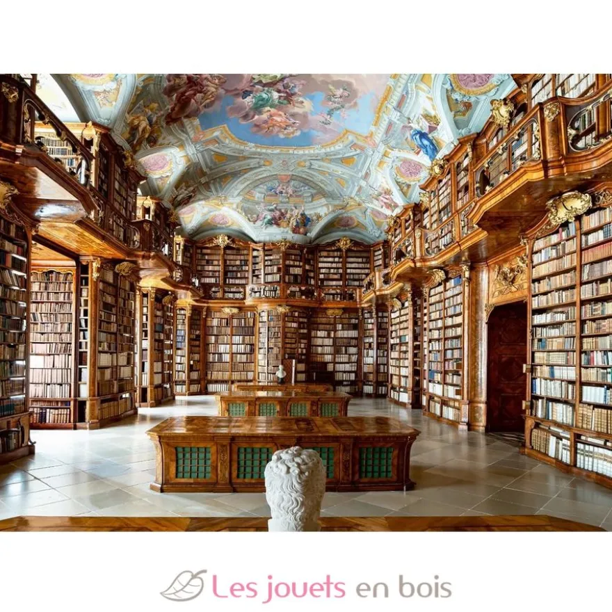 Puzzle 1000 pièces - Bibliothèque de l'abbaye de Saint-Florian - Ravensburger