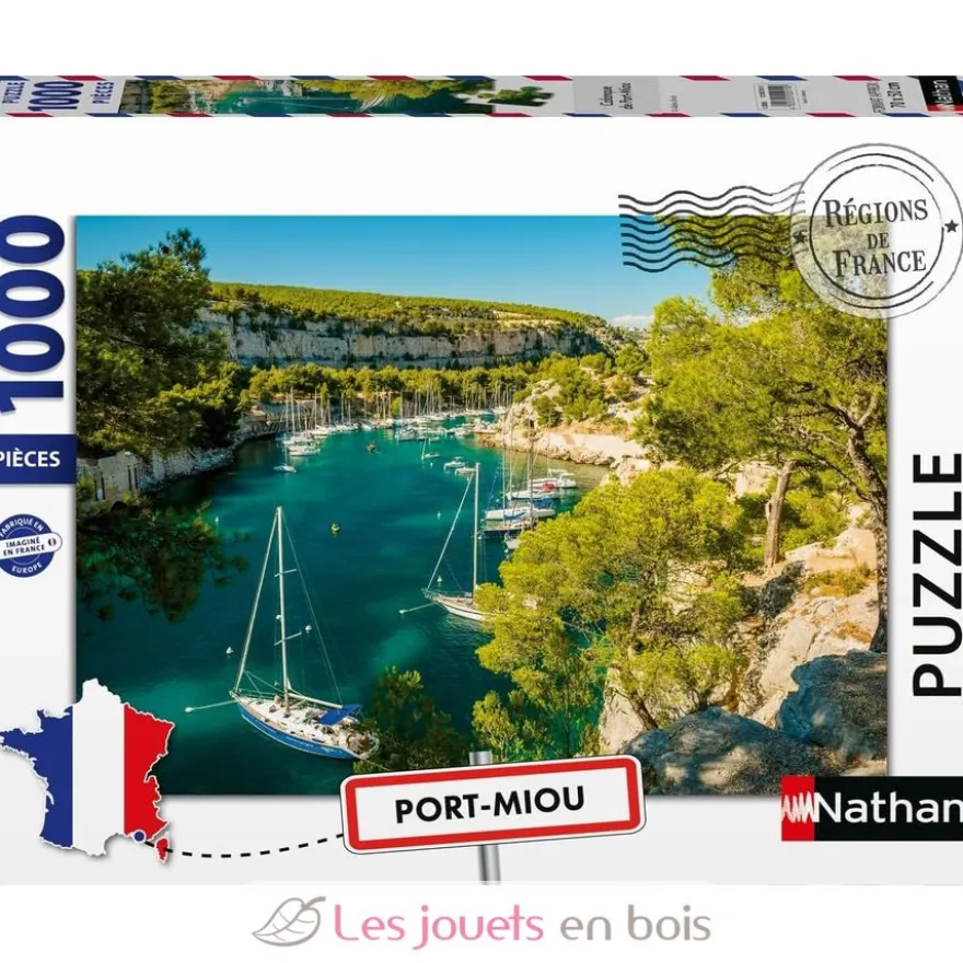 Puzzle 1000 pièces - Calanque de Port-Miou - Collection Régions de France - Nathan