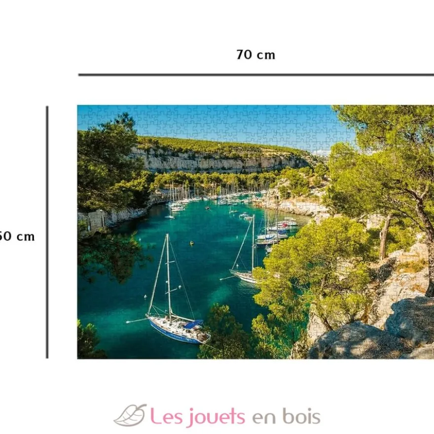 Puzzle 1000 pièces - Calanque de Port-Miou - Collection Régions de France - Nathan