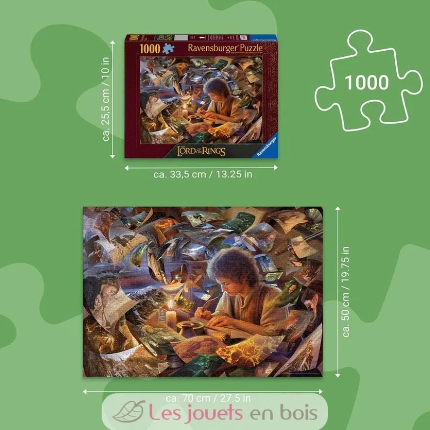 Puzzle 1000 pièces - Le voyage de Frodon - Le Seigneur des Anneaux - Ravensburger