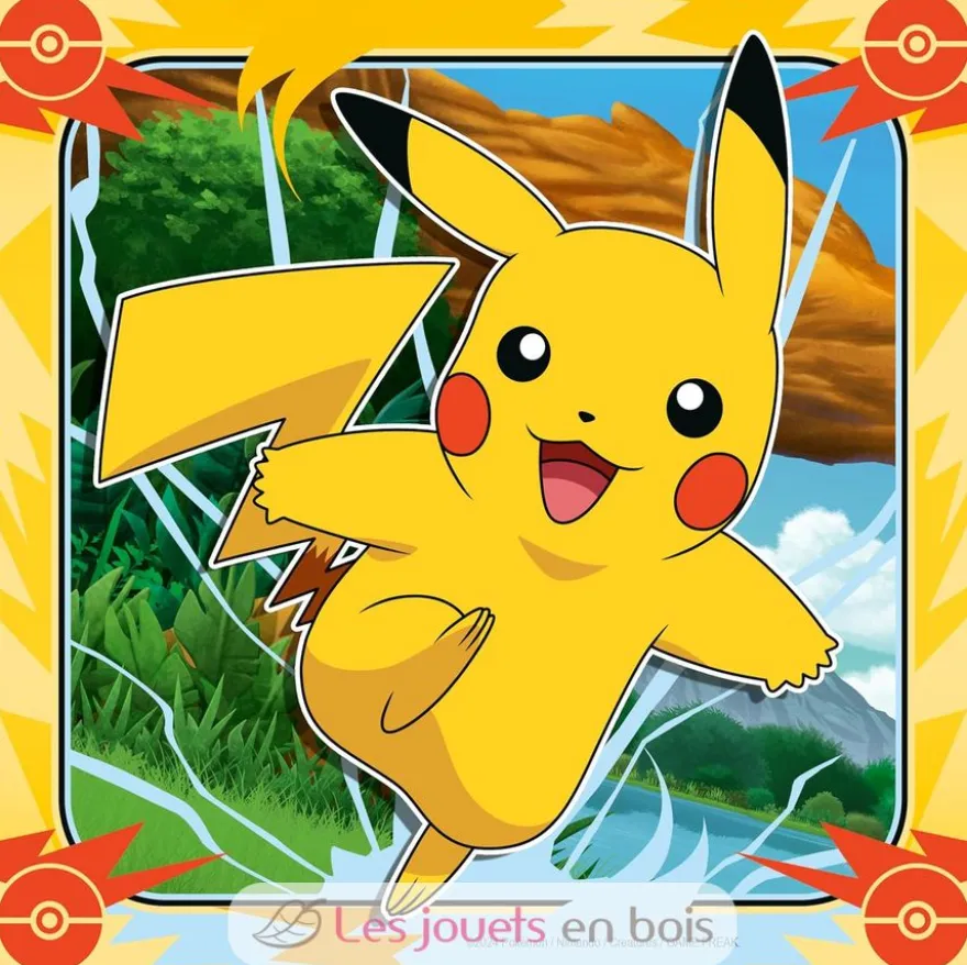 Puzzle Pikachu, Dracaufeu et Evoli 3x49 pcs - Ravensburger