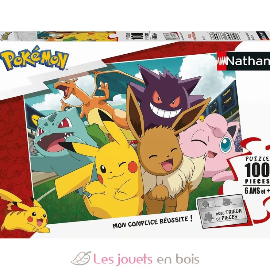 Puzzle Pikachu et les Pokémon 100 pcs - Nathan