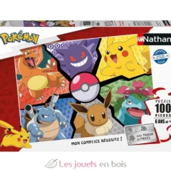 Puzzle Pikachu, Evoli et compagnie 100 pcs - Nathan