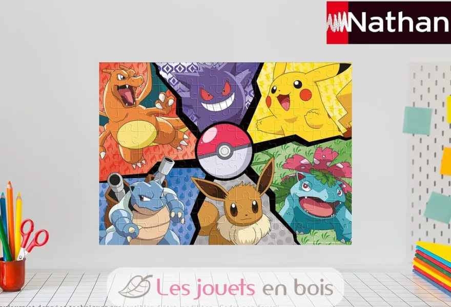 Puzzle Pikachu, Evoli et compagnie 100 pcs - Nathan