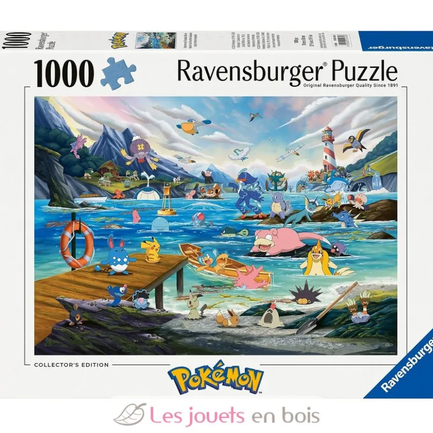 Puzzle Pokémon Aquali et Marine tempérée 1000 pcs - Ravensburger