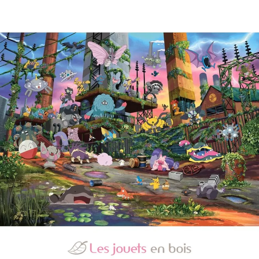Puzzle Pokémon Voltali et centrale électrique 1000 pcs - Ravensburger