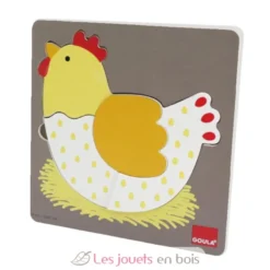 Puzzle poule oeuf poussin - Goula