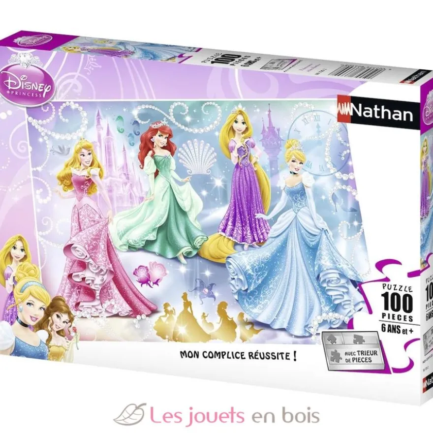 Puzzle Princesses étincelantes Disney 100 pcs - Nathan