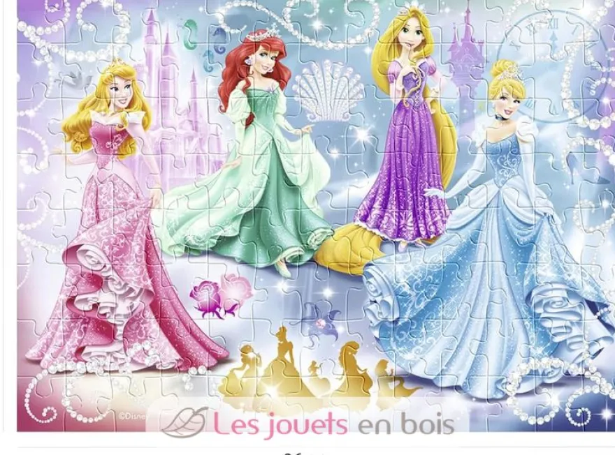 Puzzle Princesses étincelantes Disney 100 pcs - Nathan
