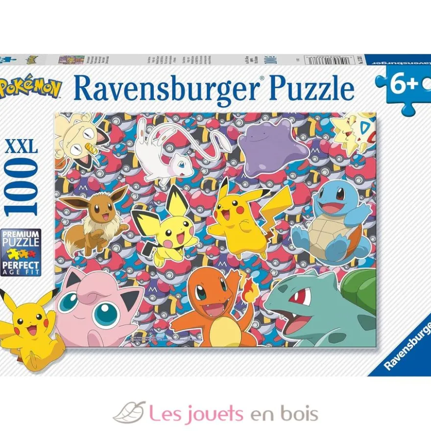 Puzzle Prêt pour la bataille Pokémon 100 pcs XXL - Ravensburger