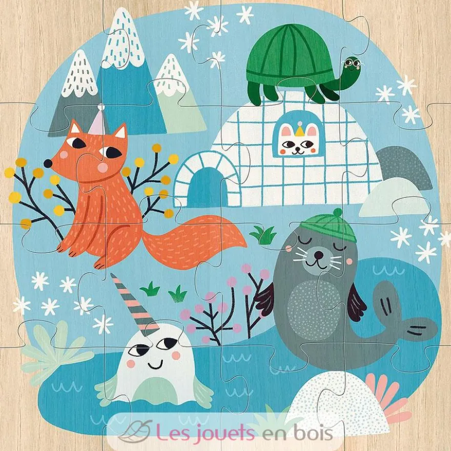 3 puzzles Animaux du monde - Vilac