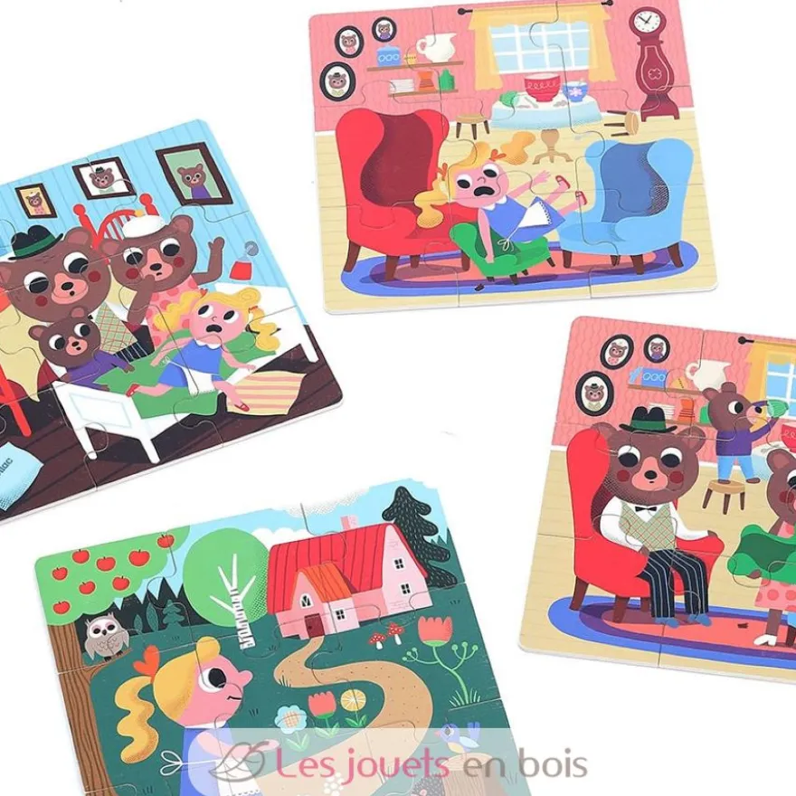 4 puzzles Boucle d'Or - Vilac