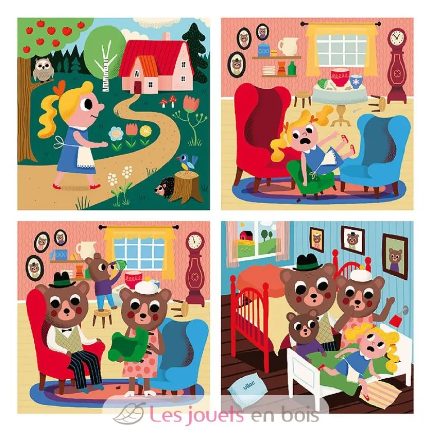 4 puzzles Boucle d'Or - Vilac