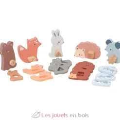 Puzzles d'éveil en bois - Maman bébé animaux à compter - Vilac