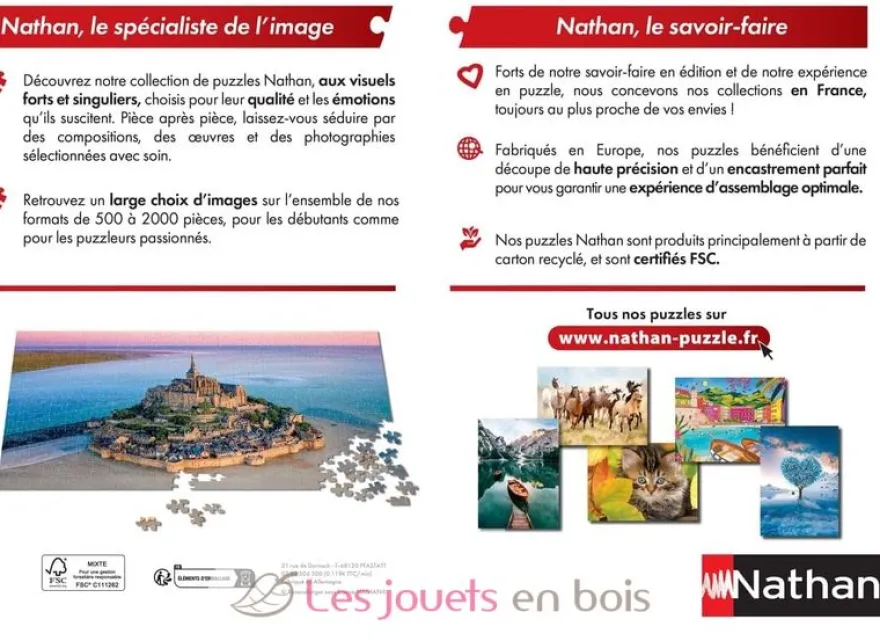 Puzzle Sentier des douaniers Bretagne 1000 pcs - Nathan