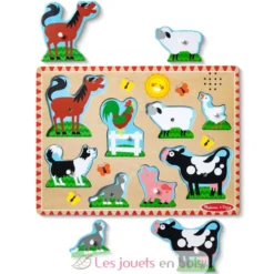 Puzzle sonore animaux de la ferme - Melissa & Doug