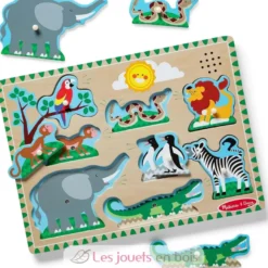Puzzle sonore animaux du zoo - Melissa & Doug