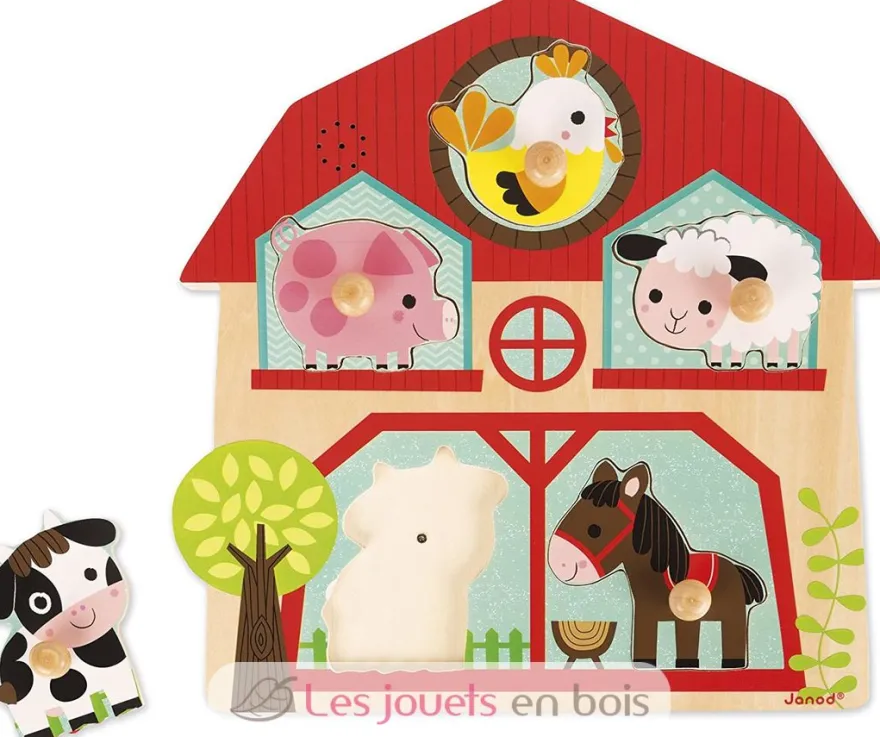 Puzzle sonore Les Copains de la Ferme - Janod