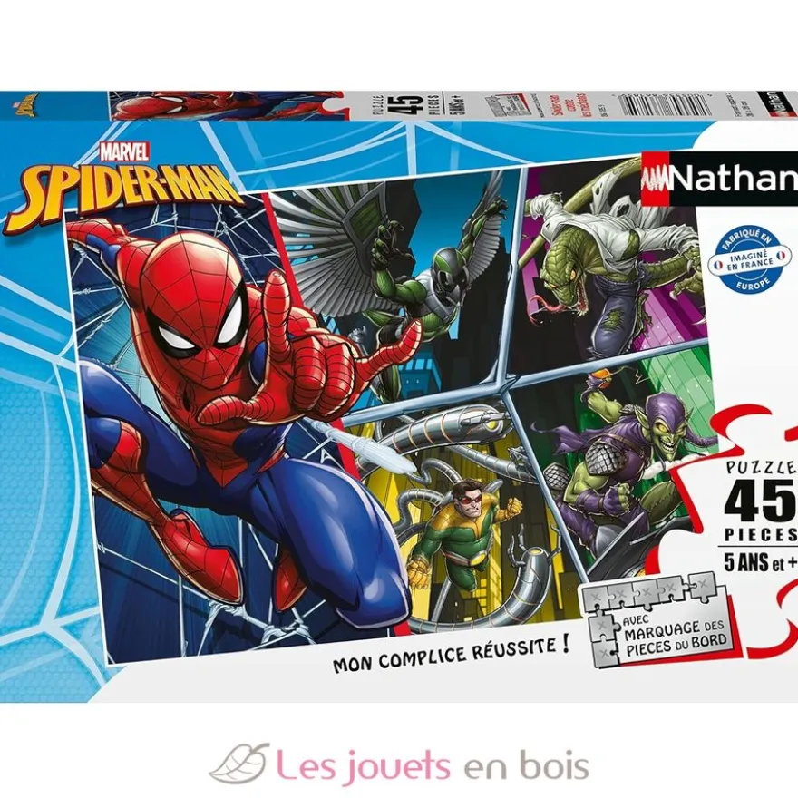 Puzzle Spiderman contre les méchants 45 pcs - Nathan