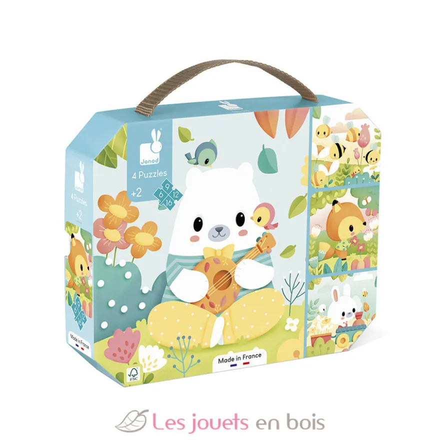 4 puzzles évolutifs Animaux Pure - Janod