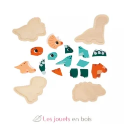 4 puzzles évolutifs en bois Dino - Janod