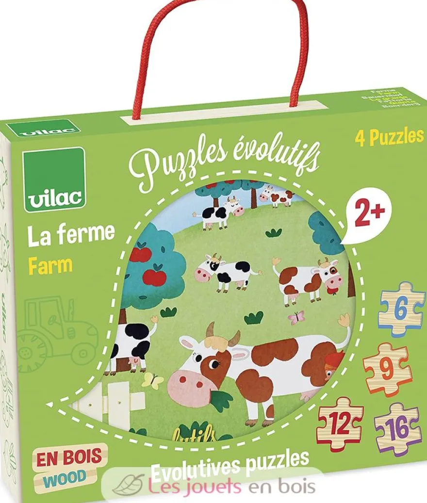 4 puzzles évolutifs Ferme - Vilac