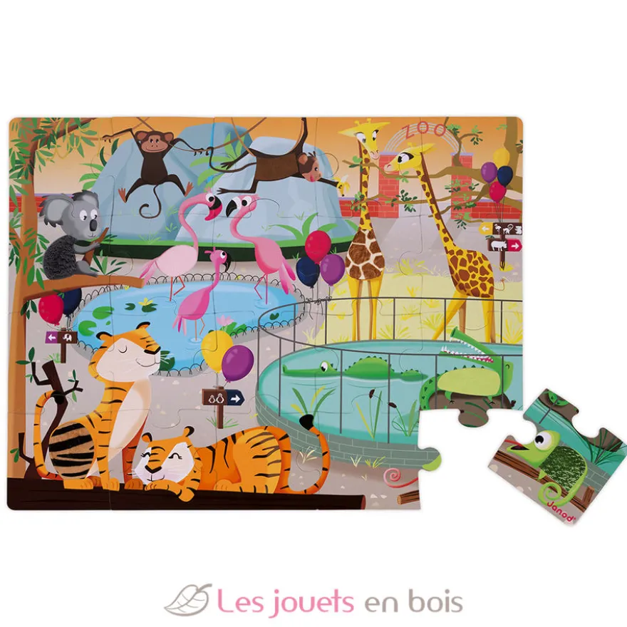 Puzzle tactile Une Journée au Zoo - Janod