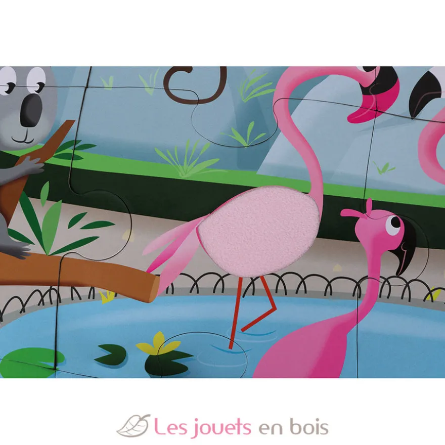Puzzle tactile Une Journée au Zoo - Janod