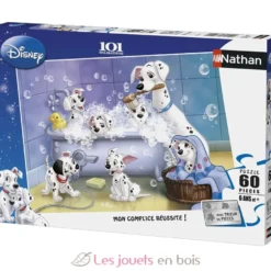 Puzzle Tous au bain 101 Dalmatiens 60 pcs - Nathan