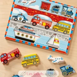 Puzzle véhicules à grosses pièces multicolore Melissa and Doug
