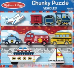 Puzzle véhicules à grosses pièces multicolore Melissa and Doug