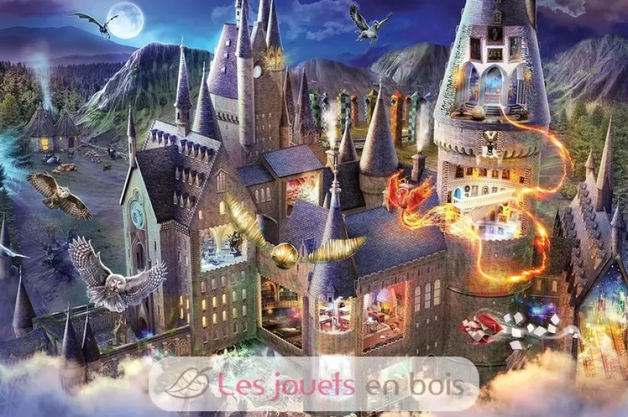 Puzzle Vue sur le château Poudlard 3000 Pcs - Ravensburger