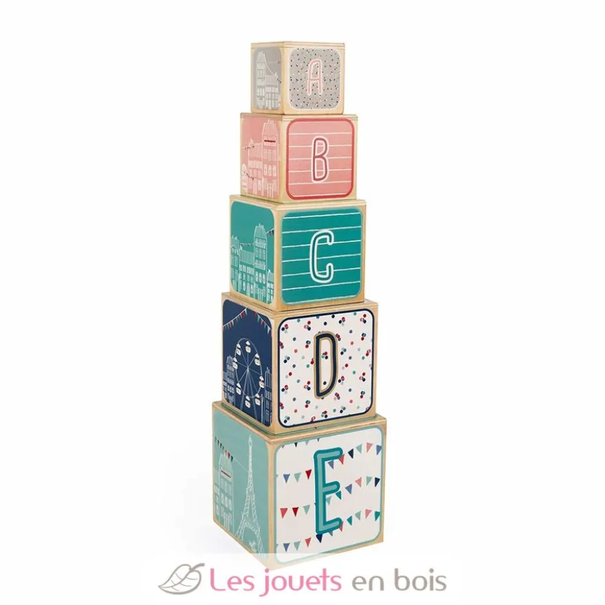 Pyramide 5 cubes Sophie la Girafe - Janod