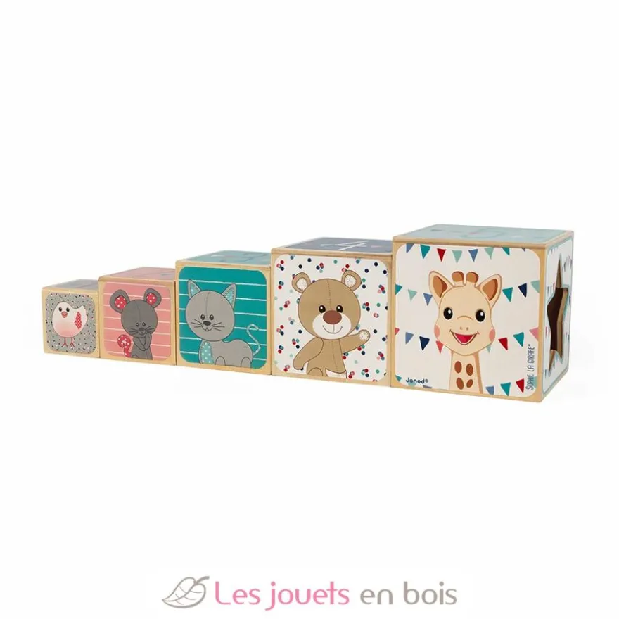 Pyramide 5 cubes Sophie la Girafe - Janod