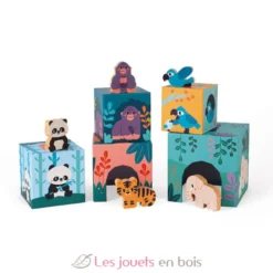 Pyramide en carton et figurines en bois Les Animaux - Janod