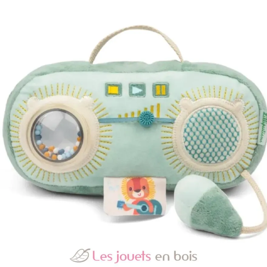 Radio sonore Joe le dragon verte - Polyester - Lilliputiens
