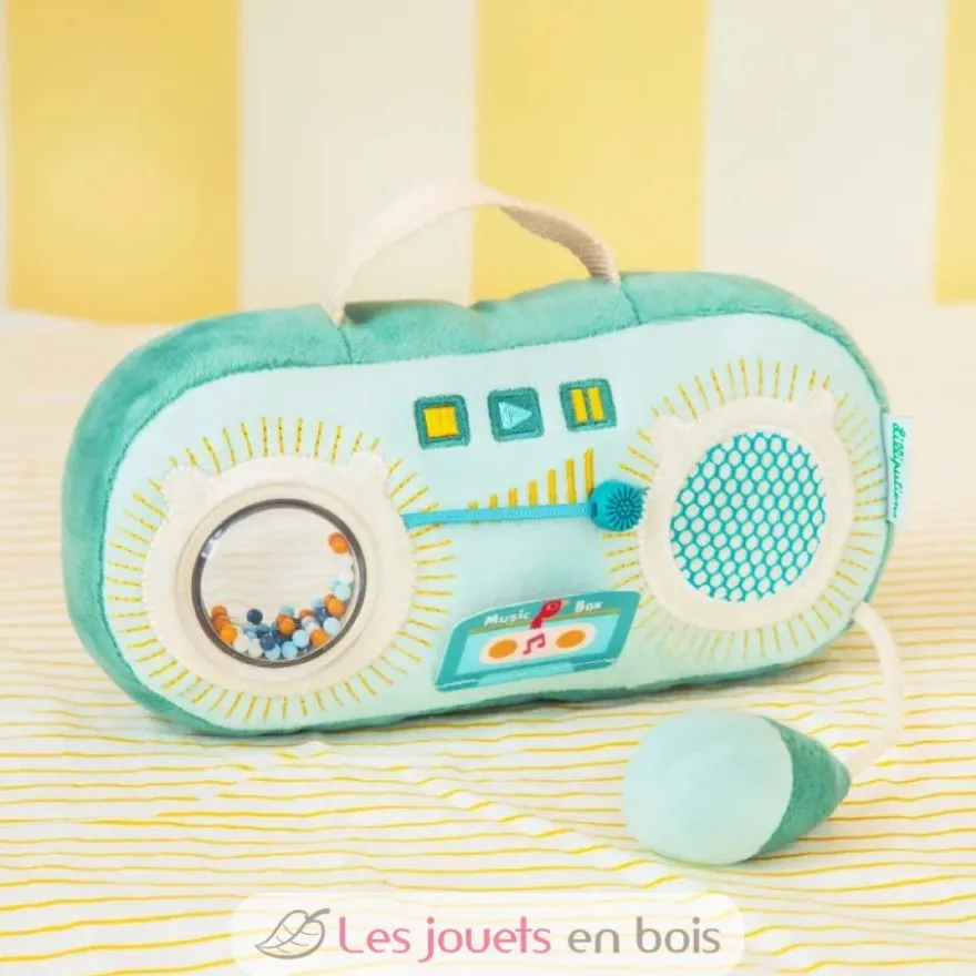 Radio sonore Joe le dragon verte - Polyester - Lilliputiens