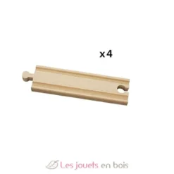 Rails Moyens Droits 144 mm - Brio