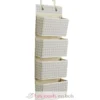 Rangement mural en tissu recyclé vichy beige - 3 Sprouts