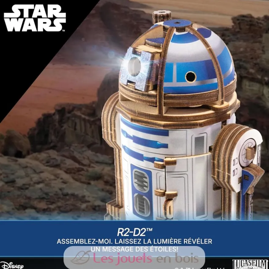 R2-D2 Star Wars - Puzzle 3D mécanique en bois - Ugears