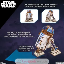 R2-D2 Star Wars - Puzzle 3D mécanique en bois - Ugears