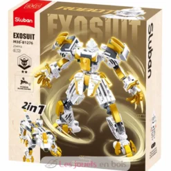 Robot Mecha 2 en 1 blanc jaune - Sluban