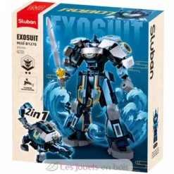 Robot Mecha 2 en 1 bleu gris - Sluban