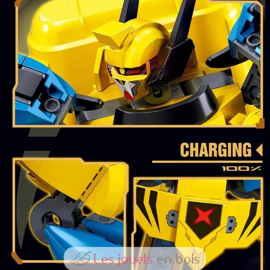 Robot Super PR Mecha jaune bleu - Sluban