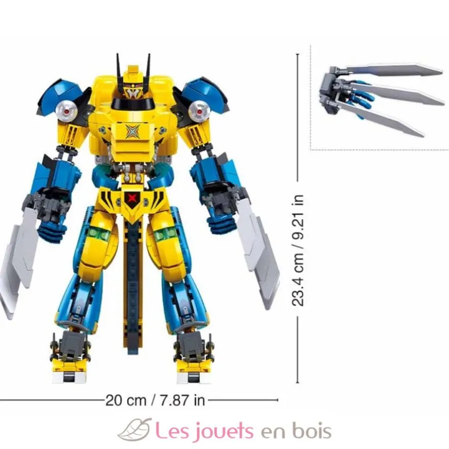 Robot Super PR Mecha jaune bleu - Sluban